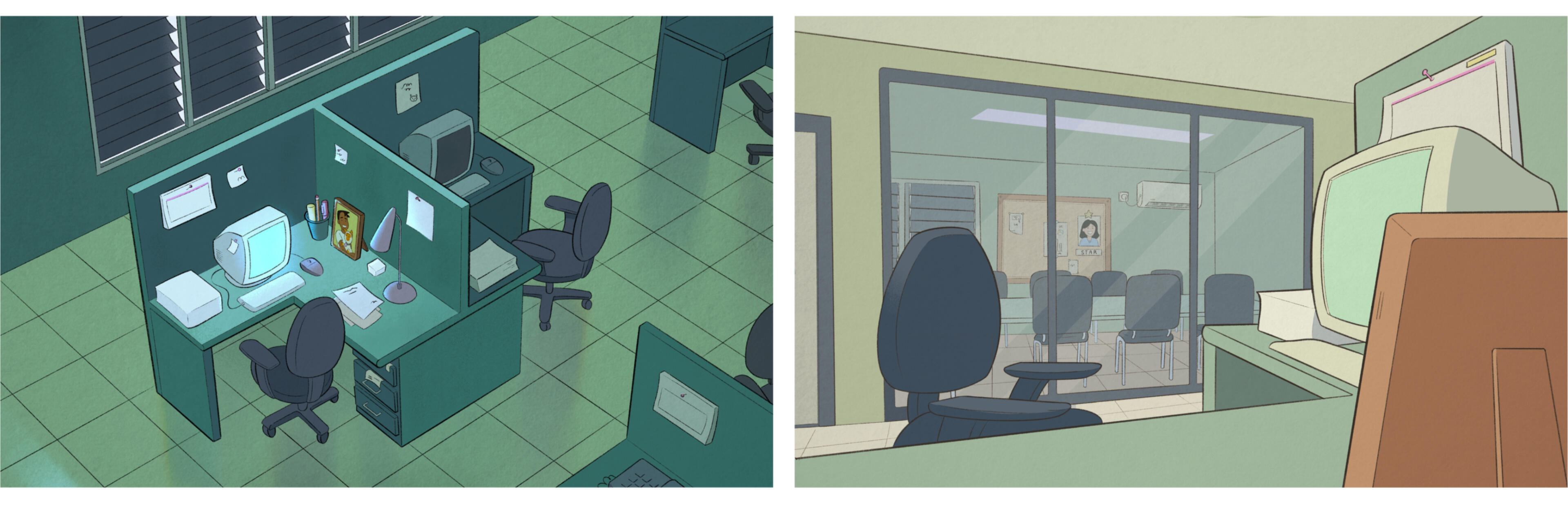 Office Background Layout and Paint